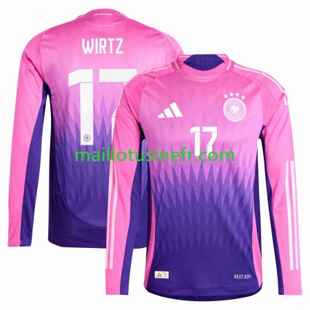 Maillot de Foot Allemagne Florian Wirtz 17 Extérieur UEFA EURO 2024 Manches Longues